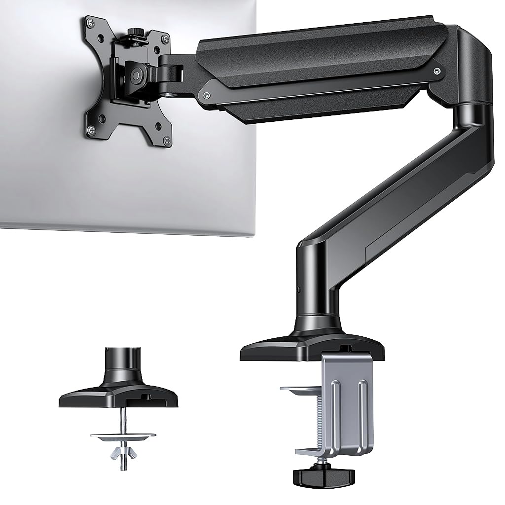 Verilux Desk Monitor Mount Aluminum Alloy Monitor Arm Desk Mount with Flexible Arm 360° Rotatable Monitor Screen Mount Screw-Mount Single Monitor Mount for 1332 Screens up to 22 lbs Verilux Desk Monitor Mount Aluminum Alloy Monitor Arm Desk Mount with Flexible Arm 360° Rotatable Monitor Screen Mount Screw-Mount Single Monitor Mount for 1332 Screens up to 22 lbs